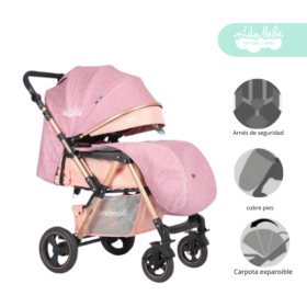 Coche Cuna Passo Bambino Deluxe Pink
