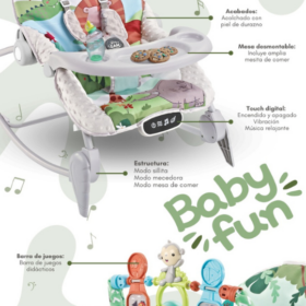 Mecedora de Bebe Multifuncion Musical Verde