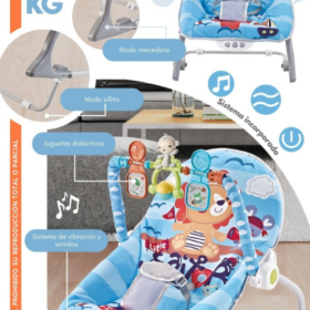 Mecedora de Bebe Multifuncion Azul