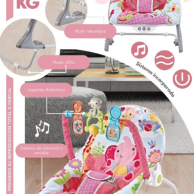 Mecedora de Bebe Multifuncion Rosada