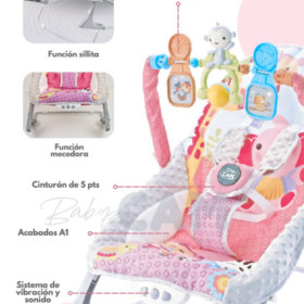 Silla mecedora de bebe Baby Bouncer Rosada