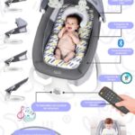 Silla mecedora eléctrica 3 en 1 Babilong Premium Plomo
