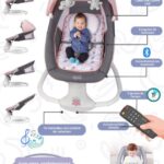 Silla mecedora eléctrica 3 en 1 Babilong Premium Rosa