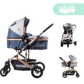 Coche Cuna Moisés de Lujo COMFORT AZUL