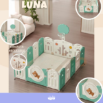 Centro de juegos de bebe Oso dormilón verde