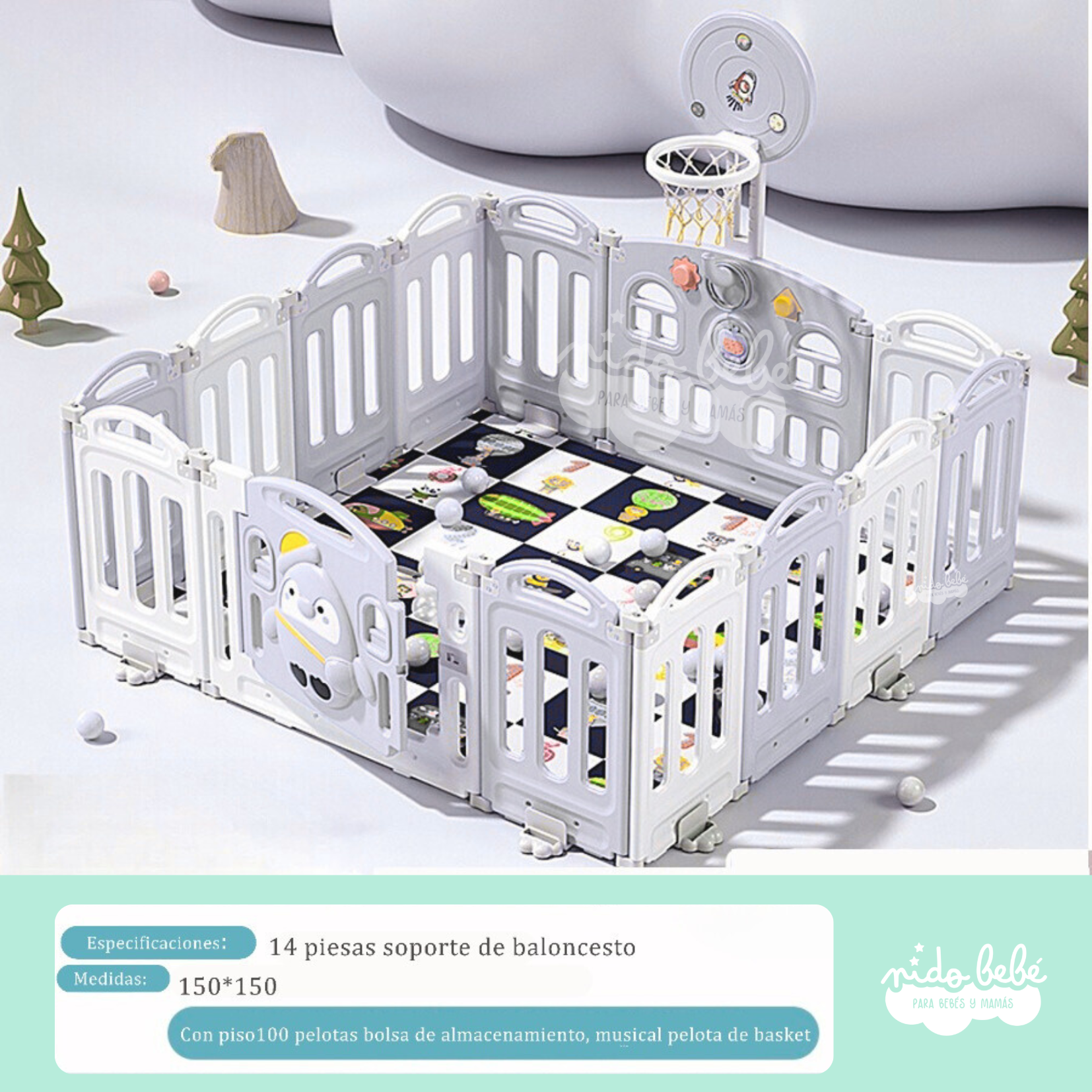 145 CORRALITO INFANTIL MODELO PINGUINO - Imagen 1