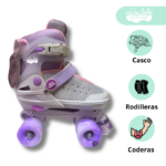 PATIN 4 RUEDAS PARA NIÑA VIOLETTA TALLA XS
