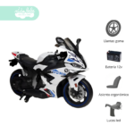 Moto a Batería para Niño Aguila Blanca