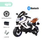 Moto a Bateria  Con Bluetooth Musical Amie White