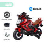 Moto a Bateria Con Bluetooth Musical Amie Red