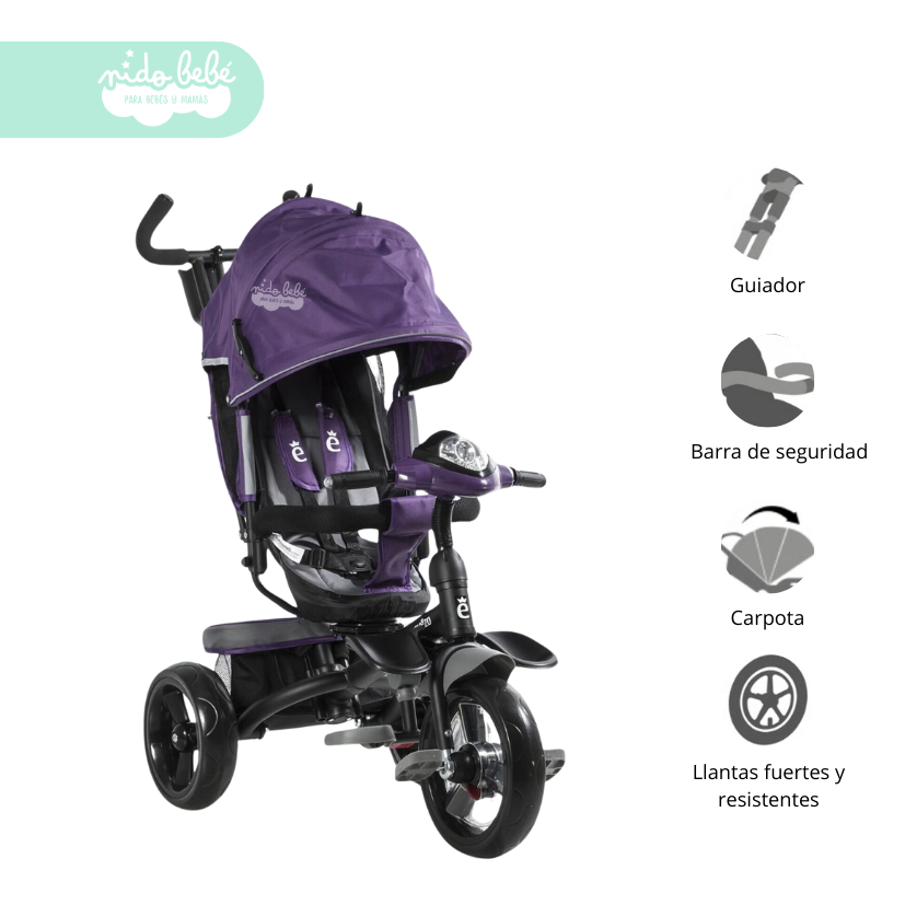 49 Triciclo para niño modelo Larah Morado - Imagen 1