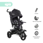 Triciclo para niño modelo Larah Negro