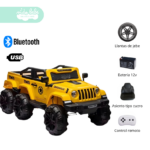 Carro a Batería Musical con Control Remoto Wile amarillo