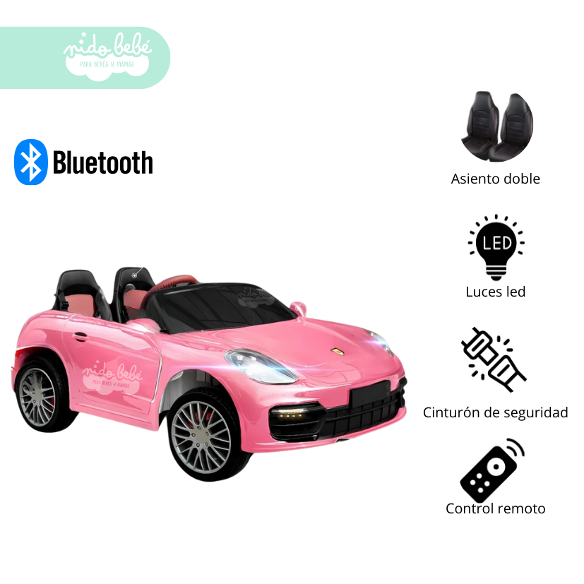 72 Carro a Batería modelo Porsche Pink - Imagen 1