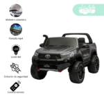 Camioneta Batería con Control Hillux Toyotta Black