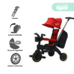 Triciclo para niño con guiador modelo Bob Rojo