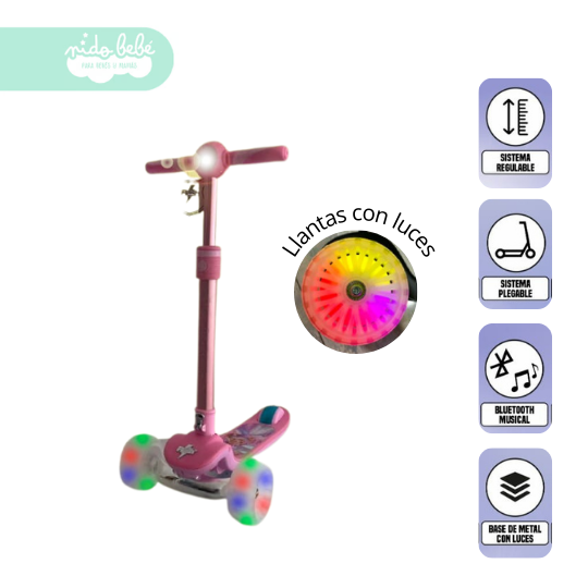 12 Scooter para niña mini medusa Pinky - Imagen 1