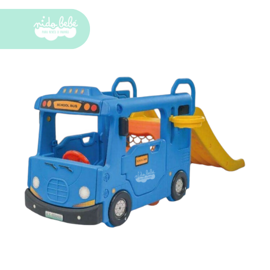 24 Centro de juegos Tobogán auto bus para niños - Imagen 1
