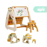 Centro de juegos pizarra y silla de niño