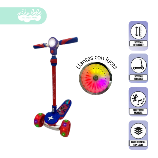 5 Scooter para niño mini azul y rojo - Imagen 1