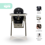 Silla de Comer plegable para bebe modelo Cassie color negro
