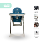 Silla de Comer plegable para bebe modelo Cassie color azul