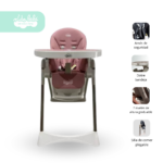 Silla de Comer plegable para bebe modelo Cassie color rosado
