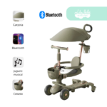 Triciclo para niño Yei con Bluetooth 6 en 1 VERDE