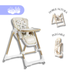 Silla De Comer doble altura plegable Trix Beige claro