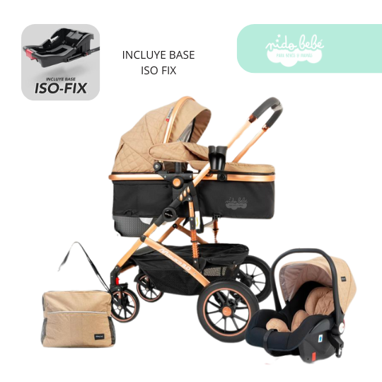 83 Coche Cuna MOISES Modelo Monaco 3.0 Beige - Imagen 1