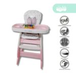 Silla De Comer convertible en Carpeta Duox baby rosada