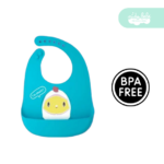 babero de silicona de bebe blue