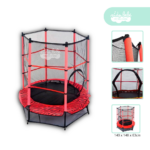 CAMA ELASTICA PARA NIÑOS ANIMAL PRINT RED