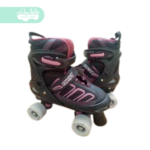 PATIN 4 RUEDAS DE NIÑO TALLA M 34 – 37 NEGRO CON ROSA