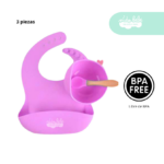 Set de alimentación de bebé 3 piezas Pink