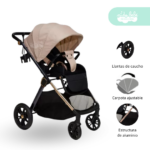 Coche Cuna para bebé Stelar Beige premium