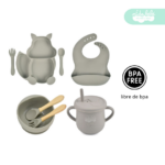 Set de alimentación de bebé Ardilla 8 piezas