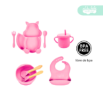 Set de alimentación de bebé Ardilla 8 piezas Pinky