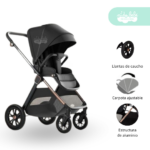Coche Cuna para bebé Stelar Black premium