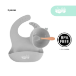Set de alimentación de bebé 3 piezas Plomo