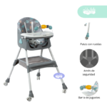 Silla de Comer de bebé modelo Cammy color plomo