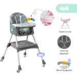 Silla de Comer de bebé modelo Cammy plus color plomo