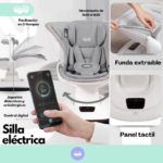 Silla mecedora eléctrica Baby Deluxe Premium silver