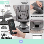 Silla mecedora eléctrica Baby Deluxe Premium plomo