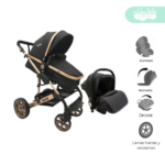 Coche Moises de bebe travel system plegable priory black