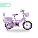 Bicicleta aro 12 para niña color lila doble asiento