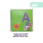 piso armable para bebe 1.6cm x 10pcs con diseño de letras