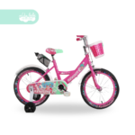 Bicicleta aro 16 para niña color pink con Tomatodo