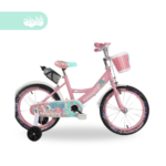 Bicicleta aro 16 para niña color rosa con Tomatodo