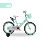 Bicicleta aro 16 para niña color celeste con Tomatodo